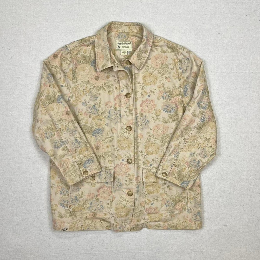 Vintage eddie bauer floral chore coat